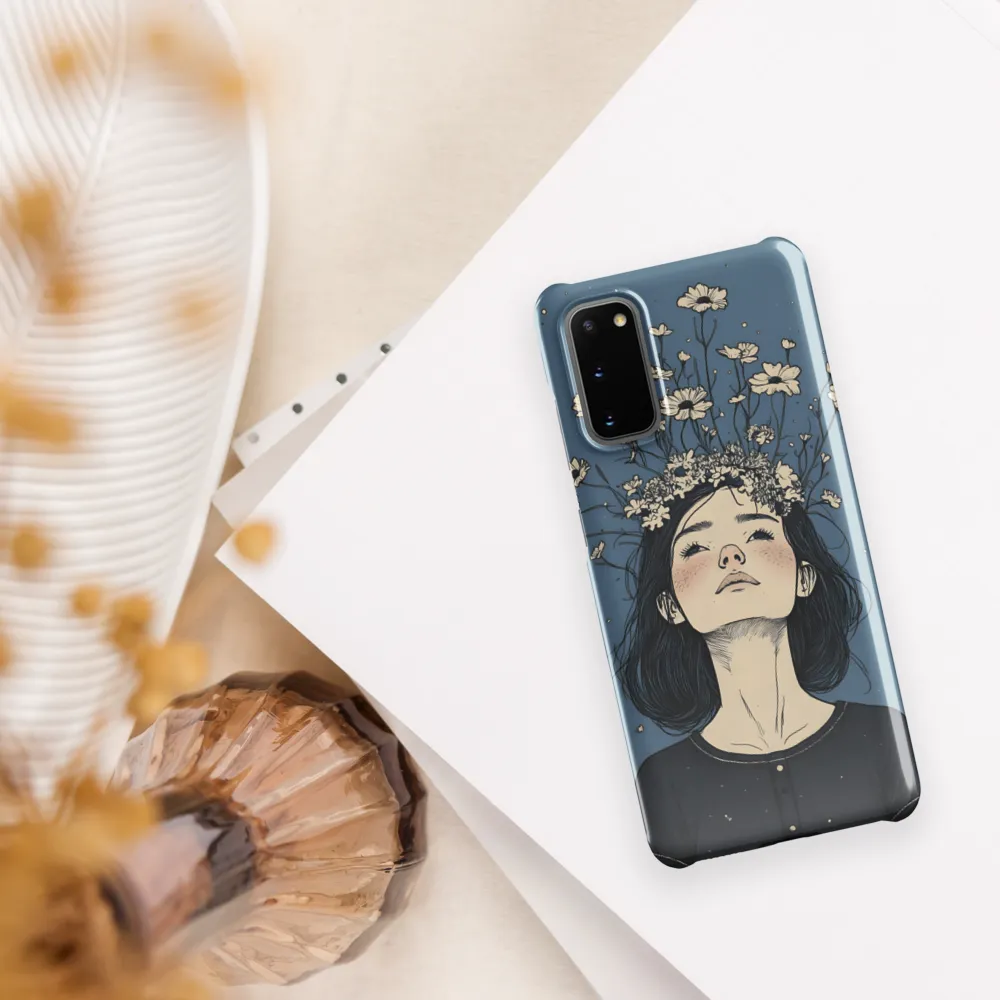 Floral Serenity: A Portrait of Tranquility | Phone Case |  S20 | Snap Case | Glossy
