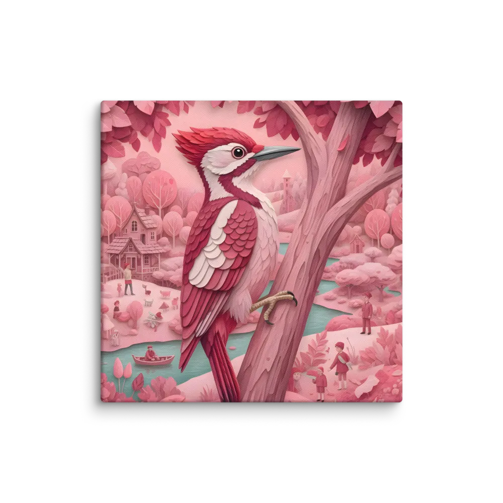 Rosewood Woodpecker 
 Canvas | 10″x 10″