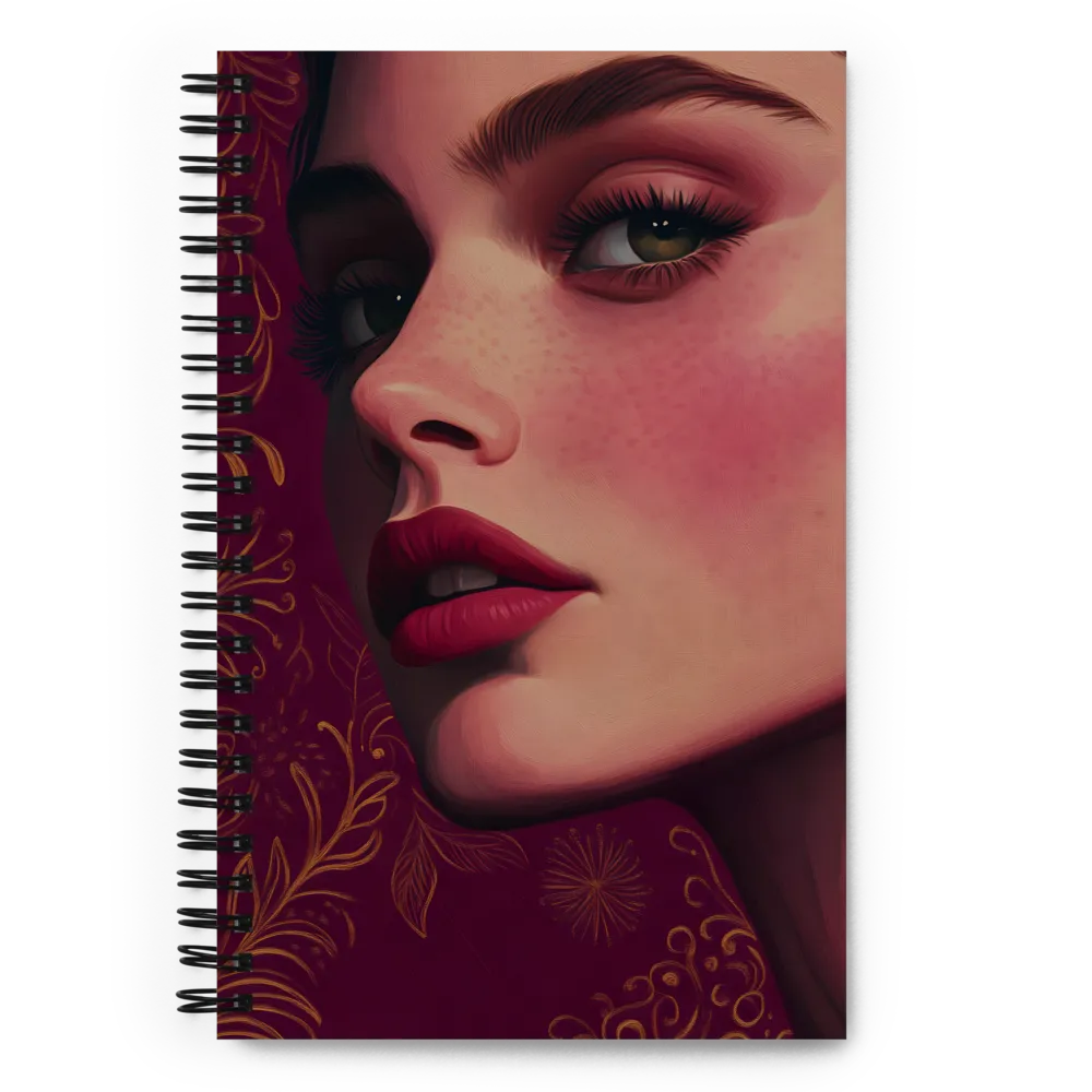 Portrait of Serene Beauty | Spiral Notebook