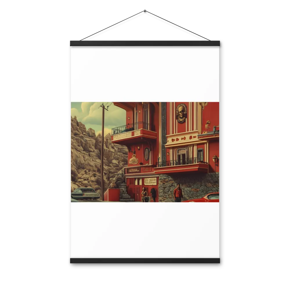Retro Urban Dreamscape | Poster With Black Wood Hanger | 24″×36″