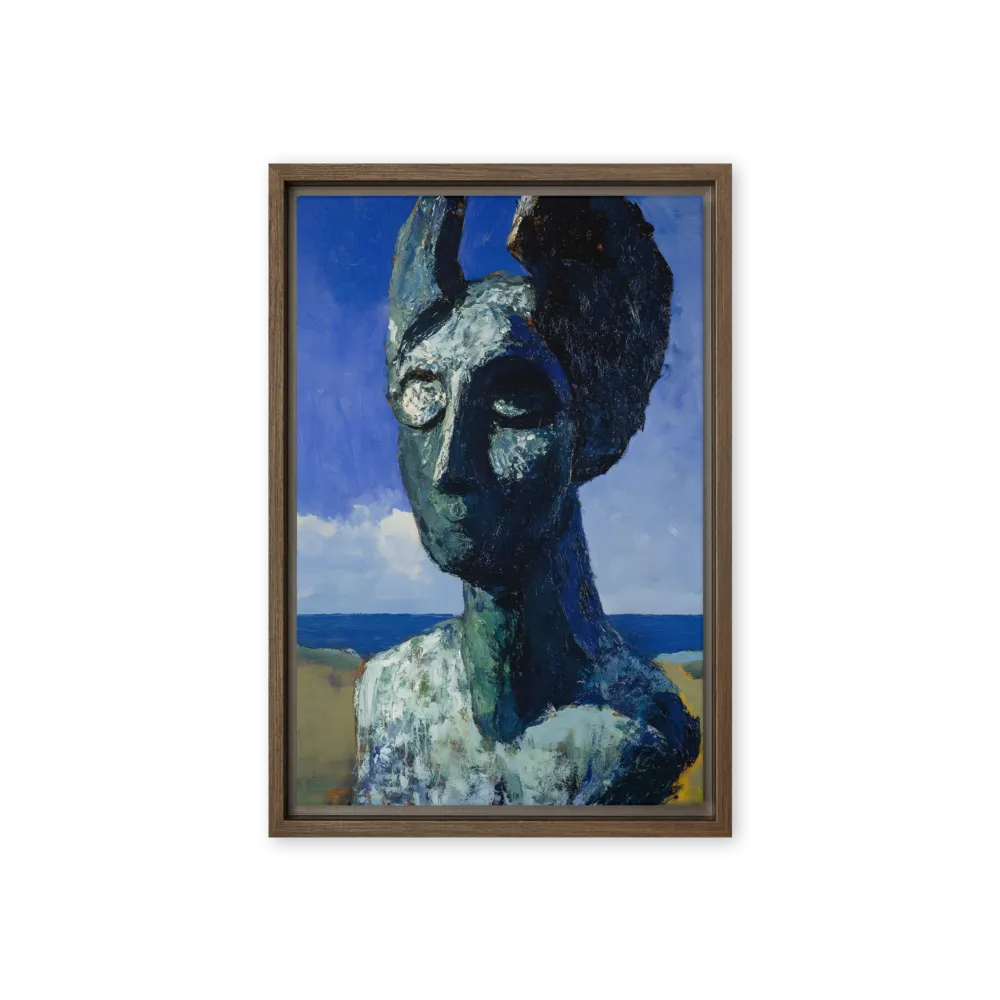 Silent Contemplation | Canvas with Brown Frame | 12″×18″