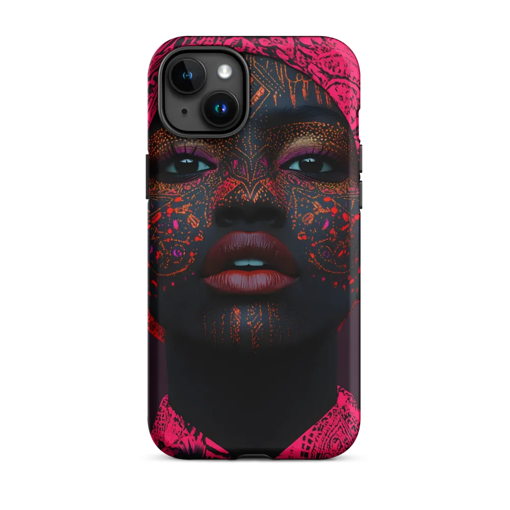Neon Adornments: A Portrait of Cultural Expression