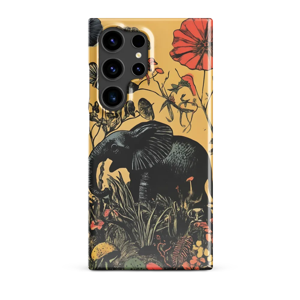 Floral Majesty: The Elephant's Sanctuary | Phone Case |  S24 Ultra | Snap Case | Glossy