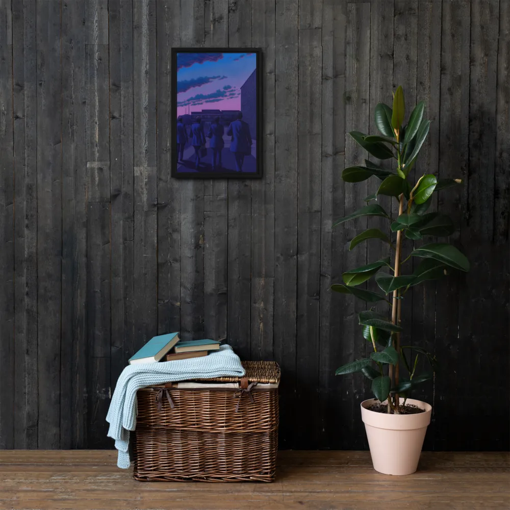 The Twilight Stroll | Canvas with Black Frame | 12″×18″