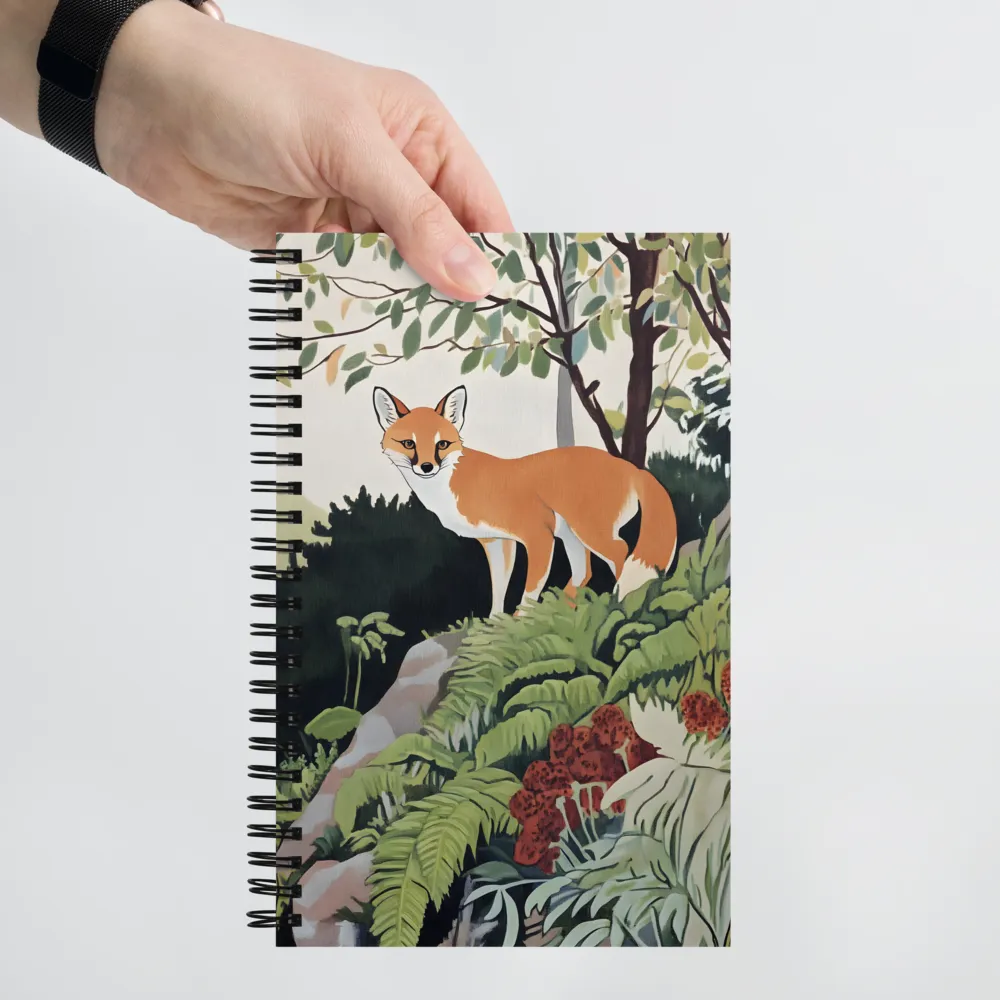 Whispers of the Forest: An Illustrated Fox | Spiral Notebook