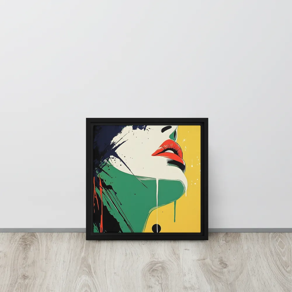 Bold Reflections: A Pop Art Portrait | Canvas with Black Frame | 12″×12″