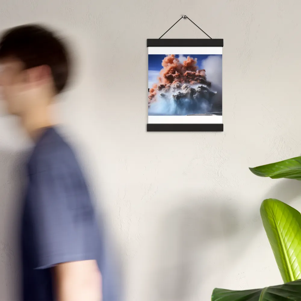 Eruption of Elements | Poster With Black Wood Hanger | 8″×10″