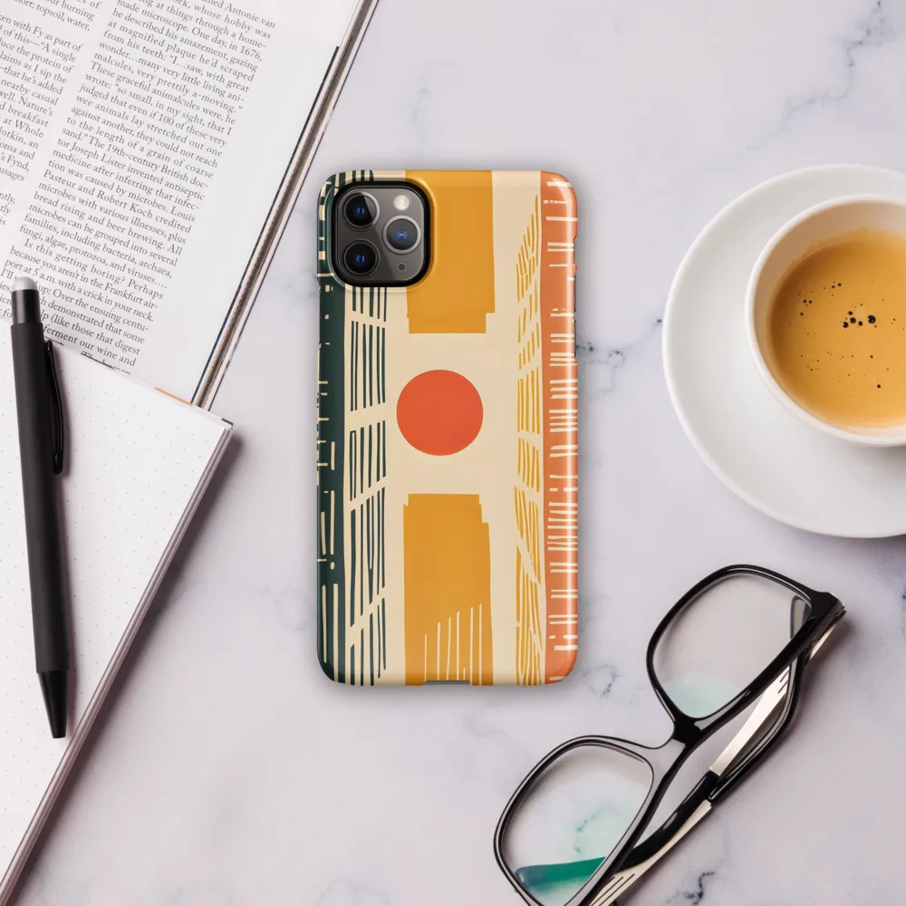 Urban Harmony: A Geometric Sunrise | Phone Case |  11 Pro Max | Snap Case | Glossy