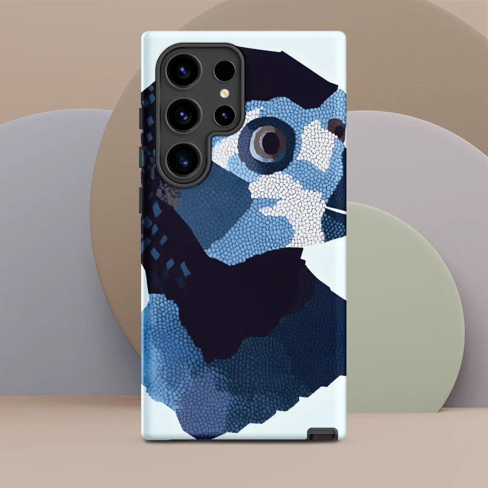 Abstract Avian Portrait in Blue