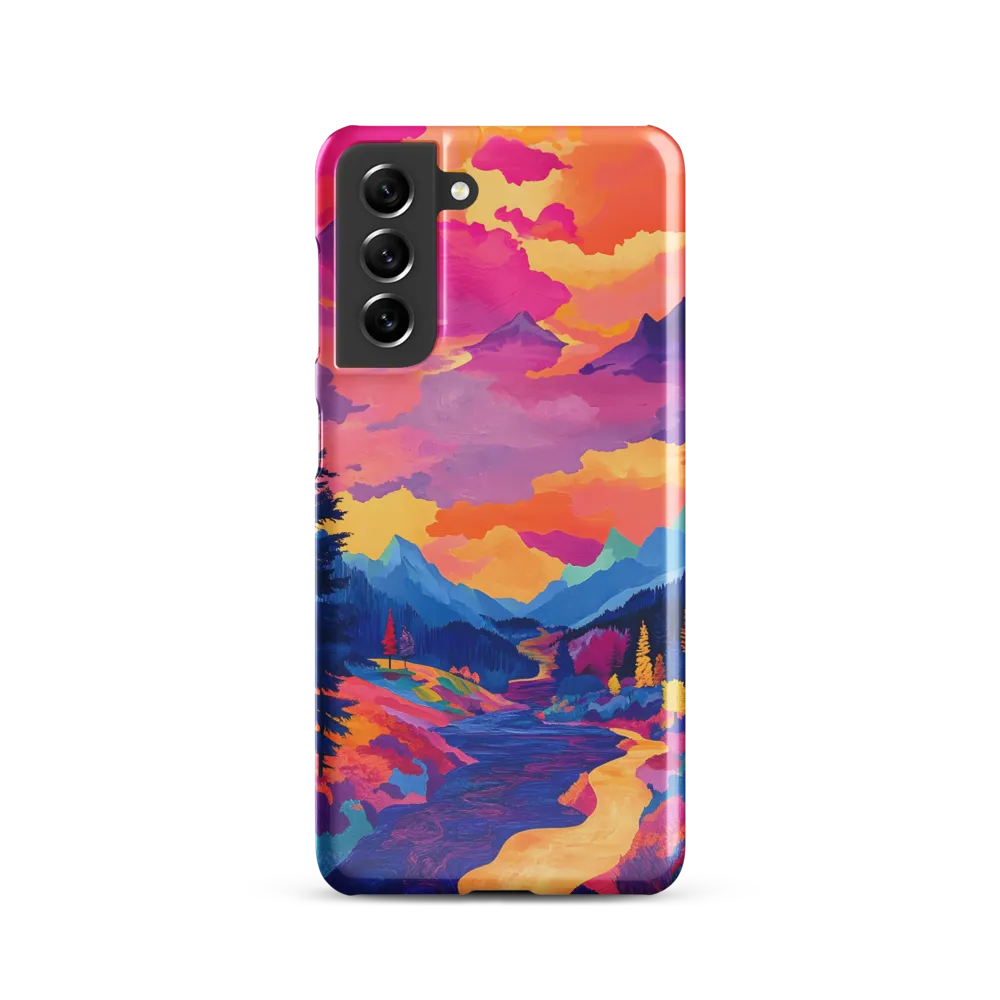Radiant Serenity: A Surreal Landscape | Phone Case |  S21 | Snap Case | Glossy