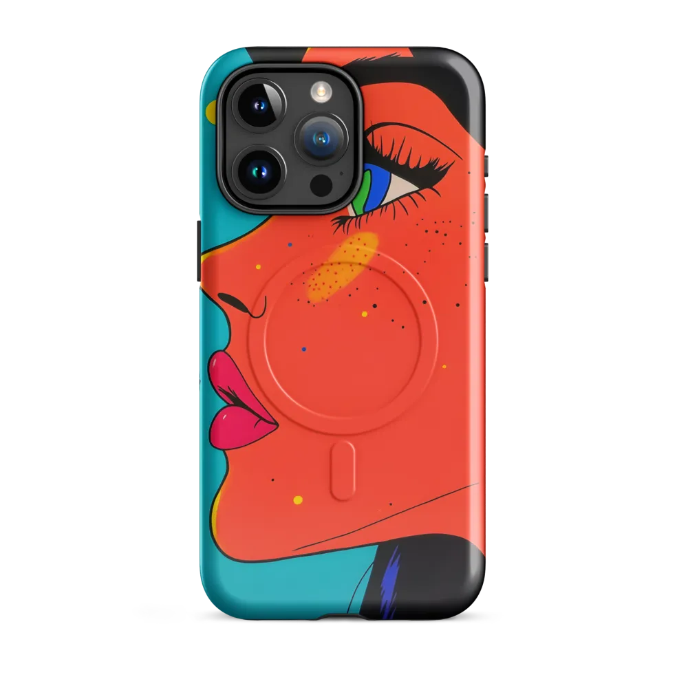 Vibrant Feminine Profile in Pop Art