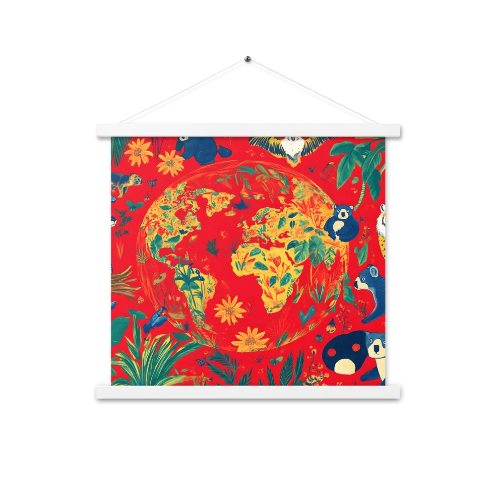 Celebration of Life on Earth | Poster With White Wood Hanger | 18″×18″