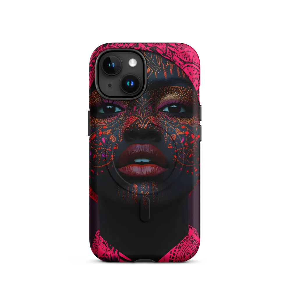 Neon Adornments: A Portrait of Cultural Expression
