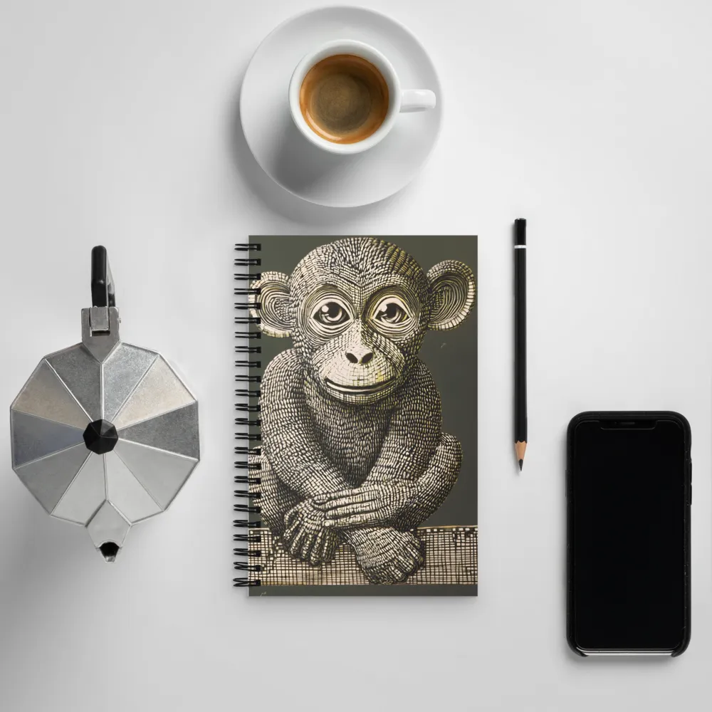 Intricate Primate Portrait | Spiral Notebook