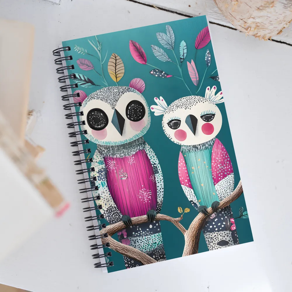 Whimsical Duo: A Celebration of Nature and Color | Spiral Notebook