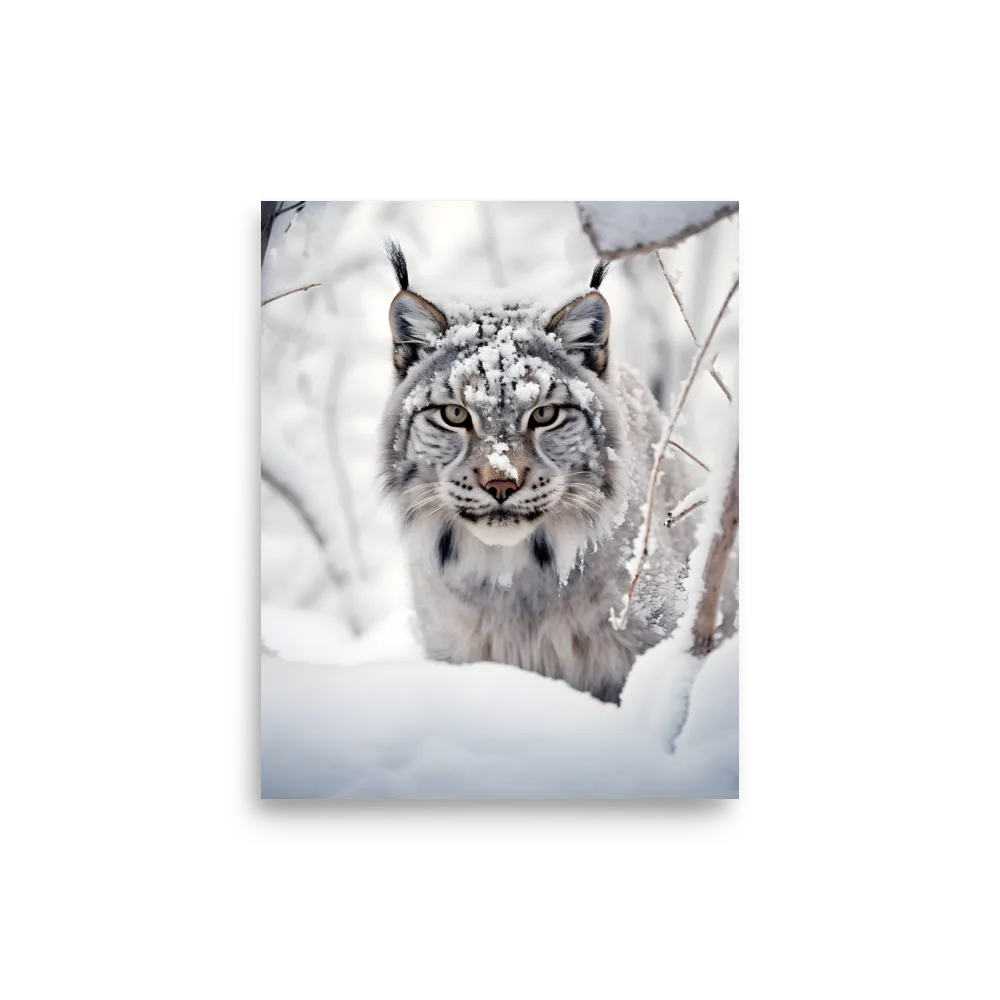 Whispers of Winter: The Lynx in Snow | Poster | 8″×10″