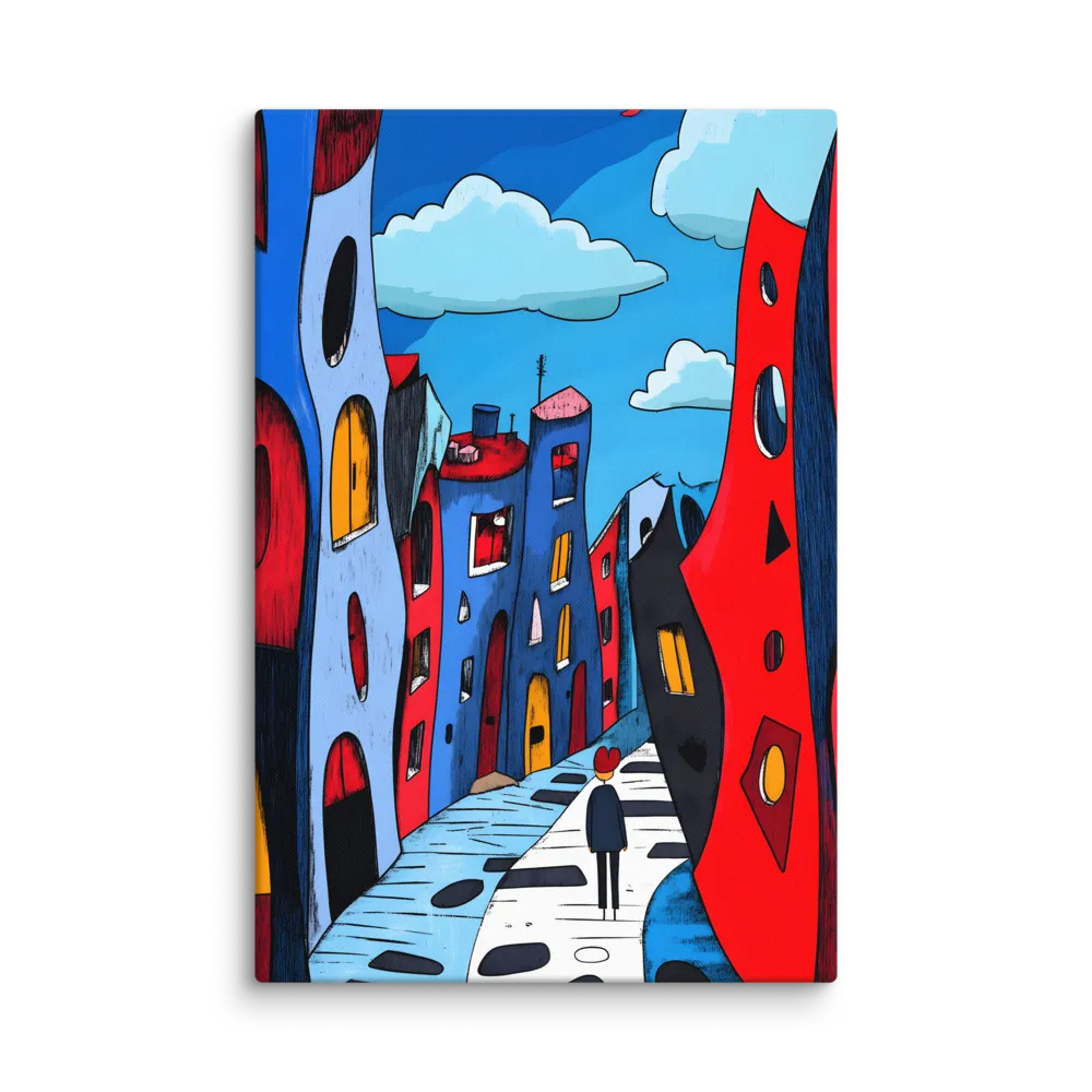 Whimsical Street of Colors | Canvas | 32″×48″