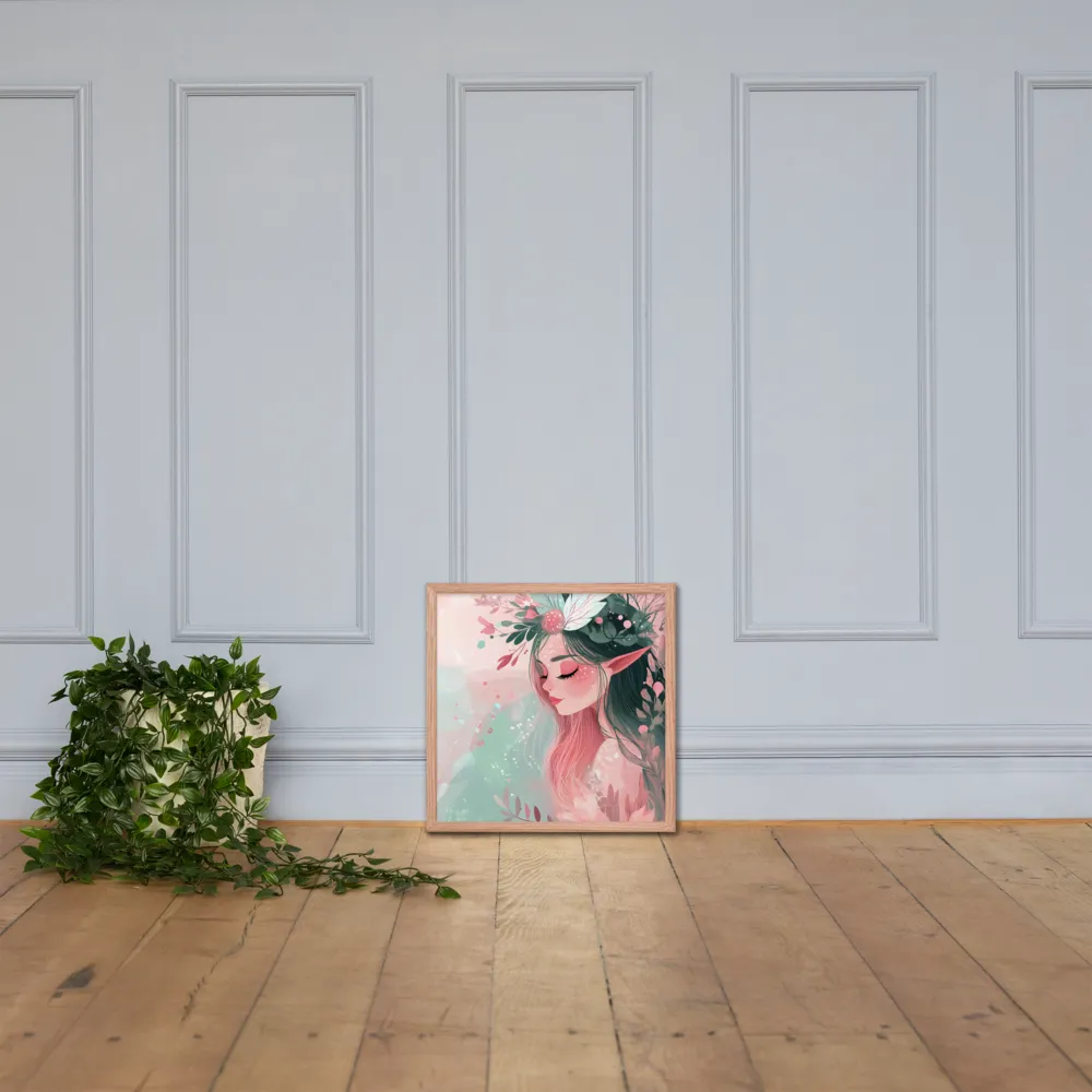 Whispers of Nature | Poster with Red oak Frame | 18″×18″