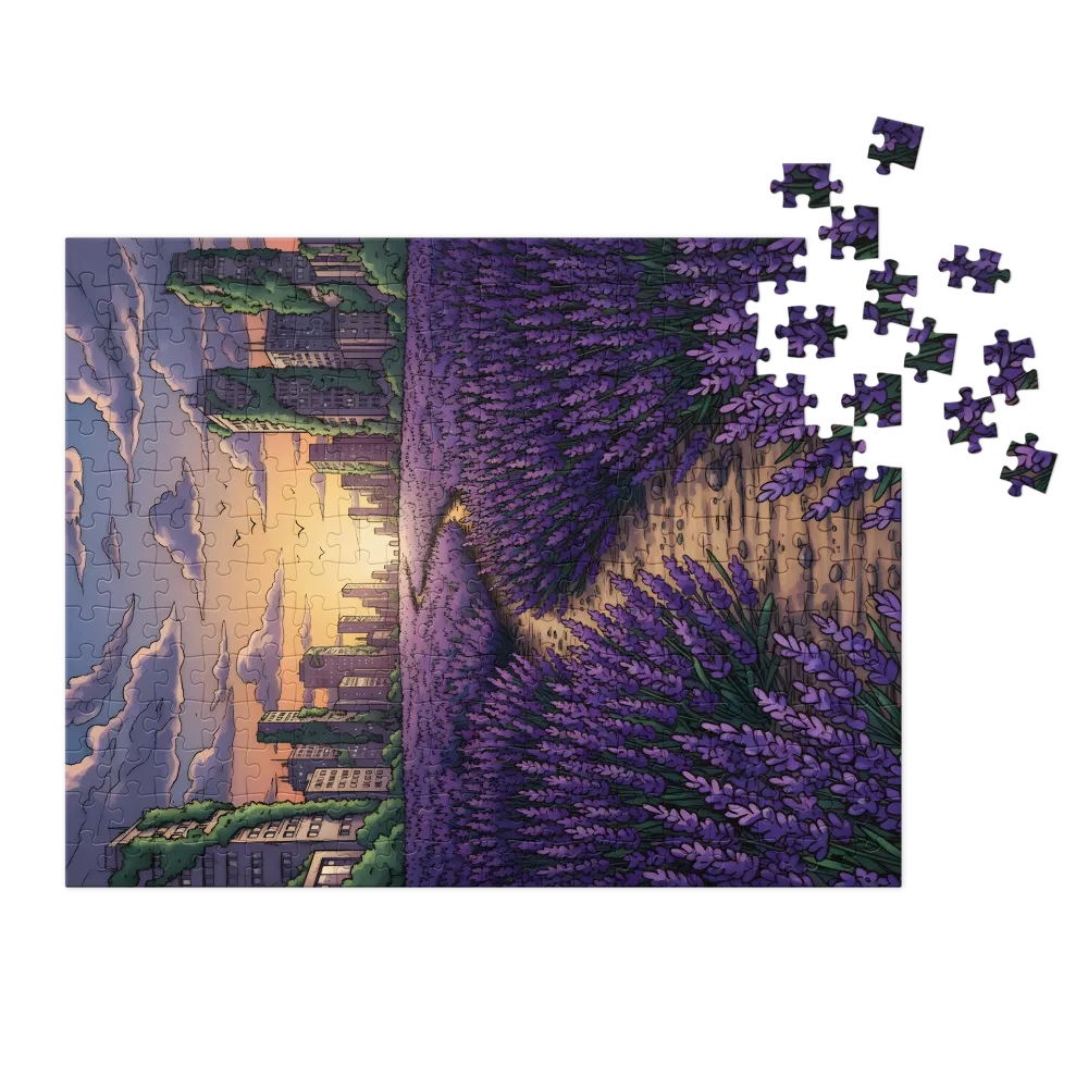 Urban Lavender Dream 
 Jigsaw Puzzle in Tin Box