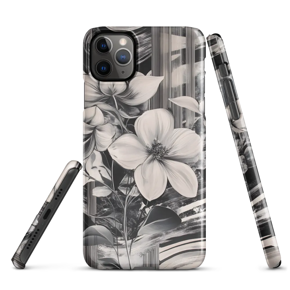 Ethereal Bloom: A Dance of Monochromes | Phone Case |  11 Pro Max | Snap Case | Glossy