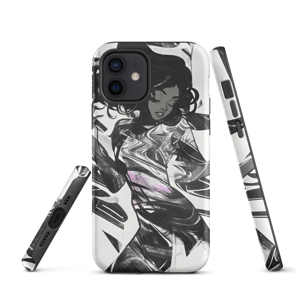 Fluid Grace: The Dance of Shadows | Phone Case |  12 | Tough Case | Matte