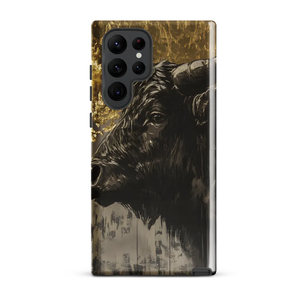 Majestic Bull Against the Golden Horizon