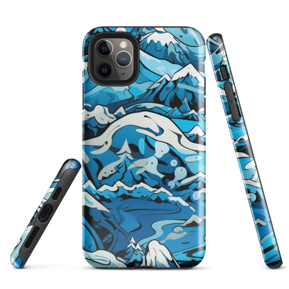 Frozen Harmony: A Blue Mountain Odyssey | Phone Case |  11 Pro Max | Tough Case | Glossy