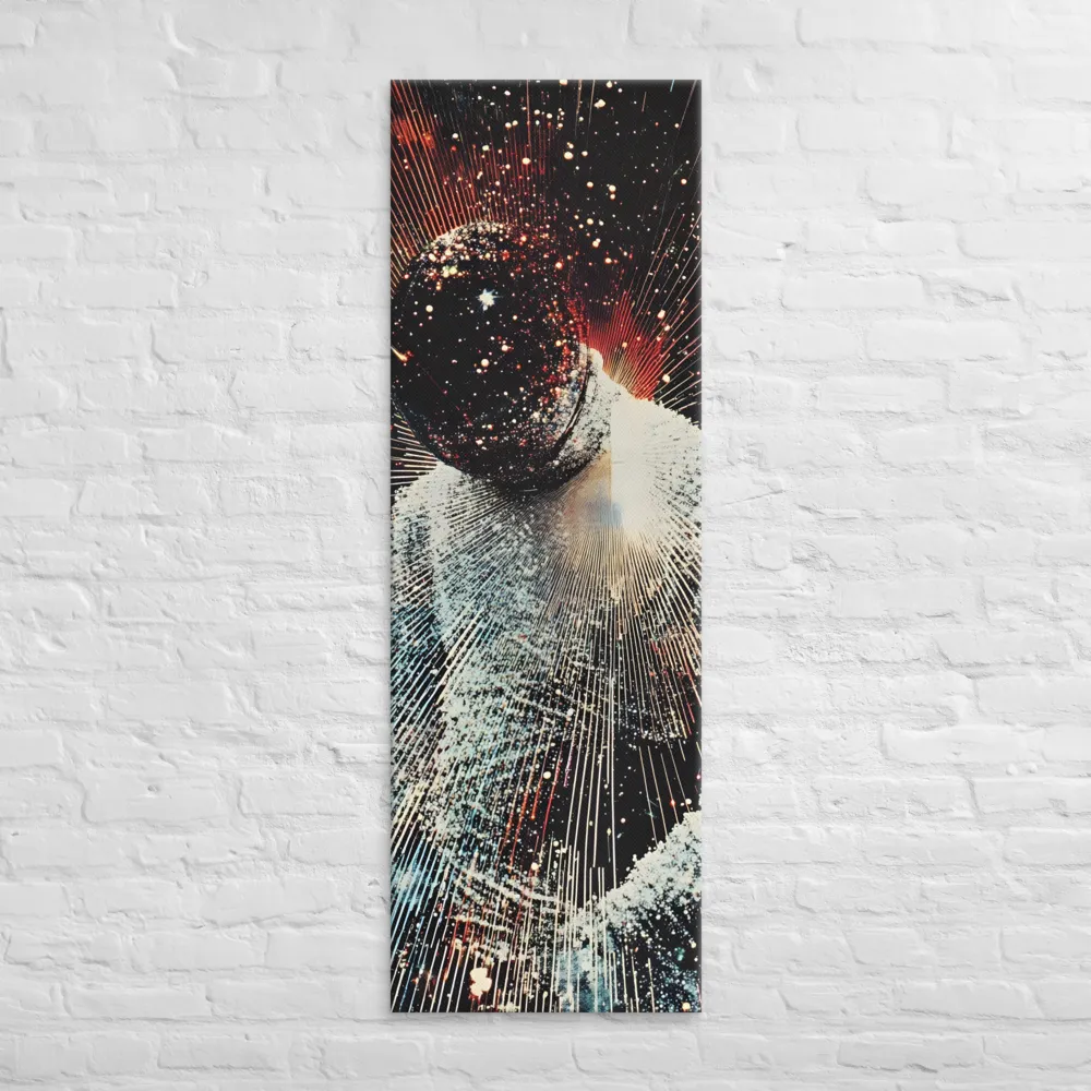 Ethereal Astronaut: A Journey Through the Cosmos | Canvas | 20″×60″