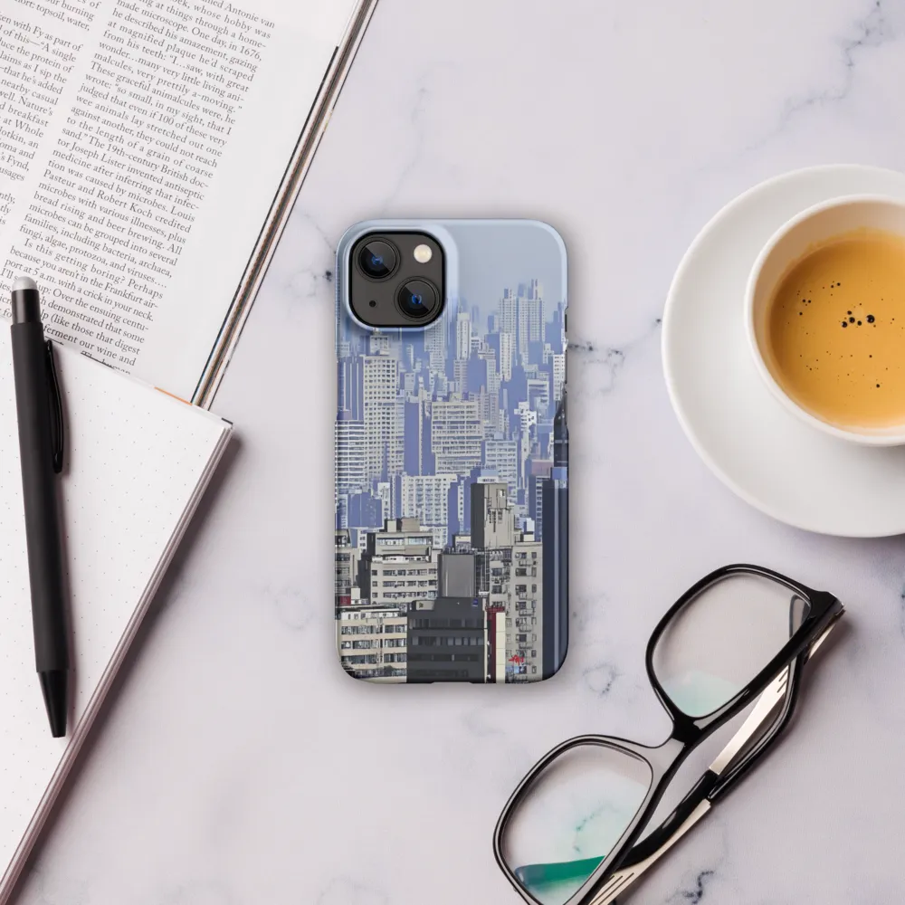 Urban Symphony: A Cityscape in Blues and Grays | Phone Case |  13 | Snap Case | Matte