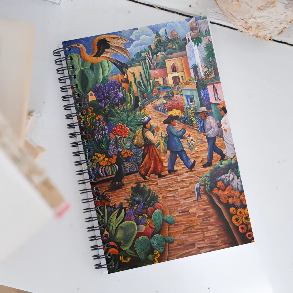 A Mosaic Journey Through Colorful Landscapes | Spiral Notebook