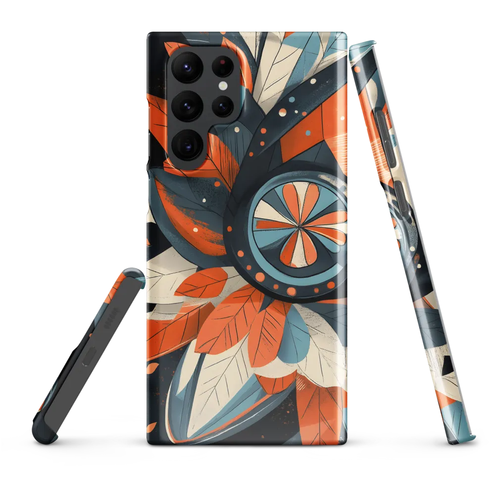 Floral Symphony in Orange and Teal