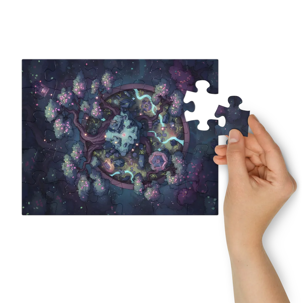 Moonlit Floating Grove 
 Jigsaw Puzzle in Tin Box