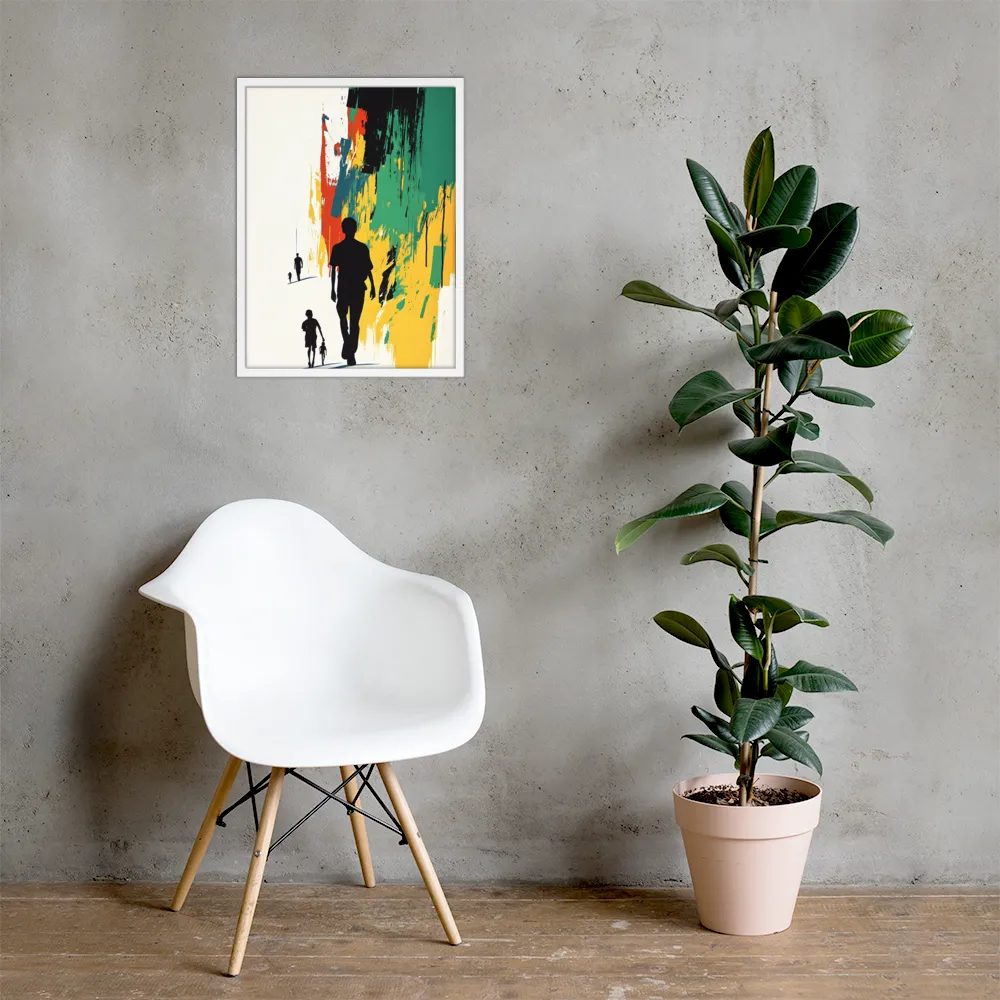 Journey of Silhouettes | Poster with White Frame | 18″×24″