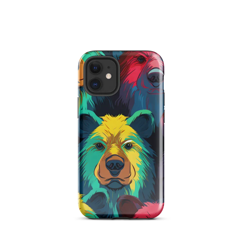 The Colorful Essence of Bears | Phone Case |  12 mini | Tough Case | Glossy