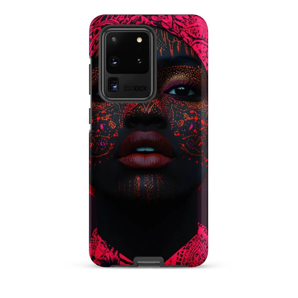 Neon Adornments: A Portrait of Cultural Expression