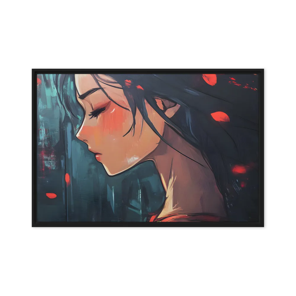 Whispers of Melancholy | Canvas with Black Frame | 20″×30″