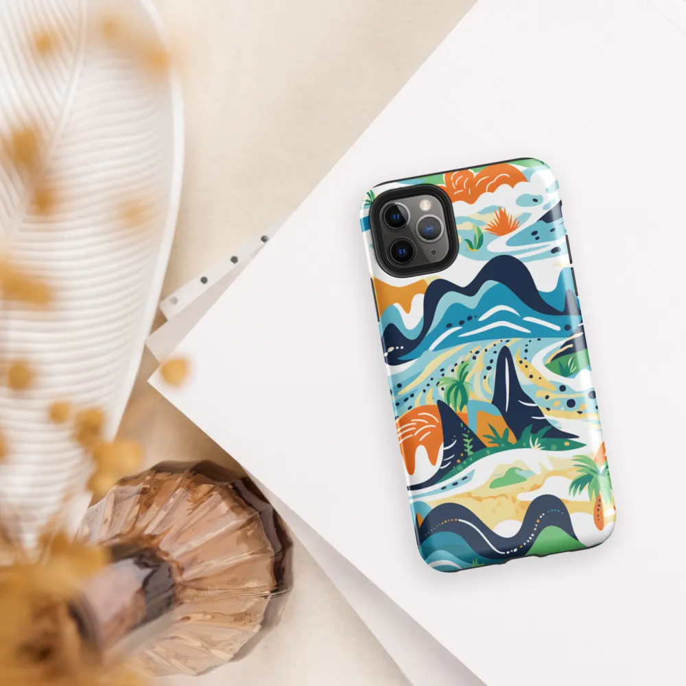 Abstract Tropical Landscape | Phone Case |  11 Pro Max | Tough Case | Glossy