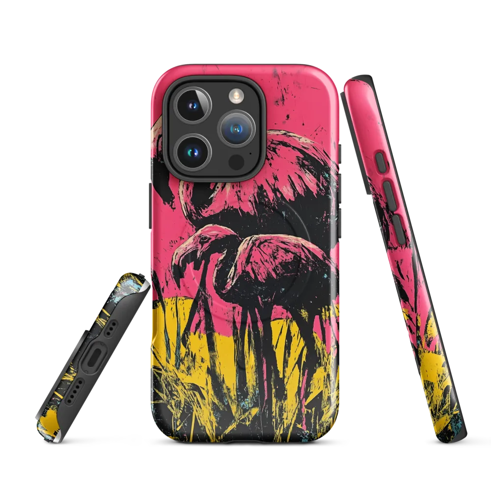 Flamingo Duet: A Pop Art Expression