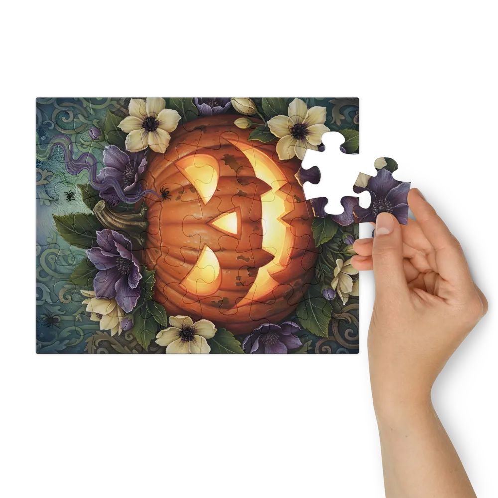 Jack‑o'‑Lantern Bouquet 
 Jigsaw Puzzle in Tin Box