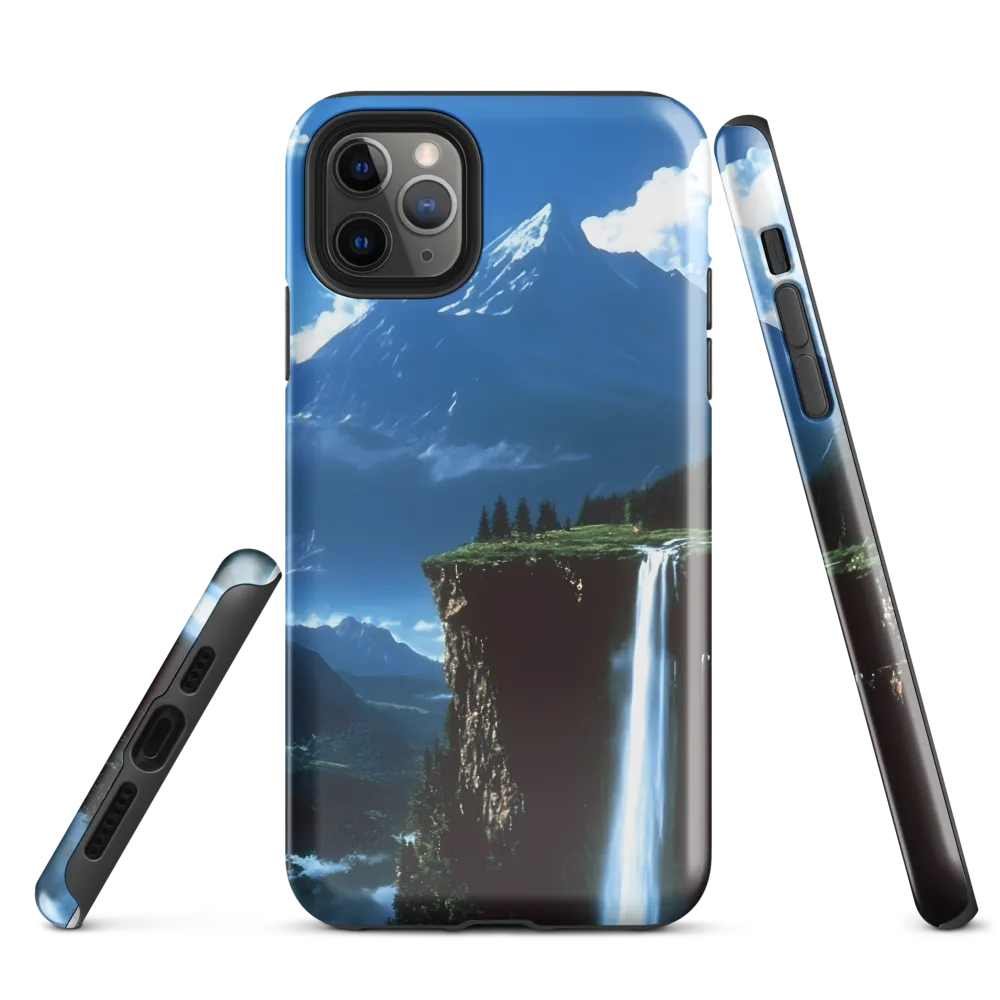 Nature's Majesty: A Serene Cascade | Phone Case |  11 Pro Max | Tough Case | Glossy