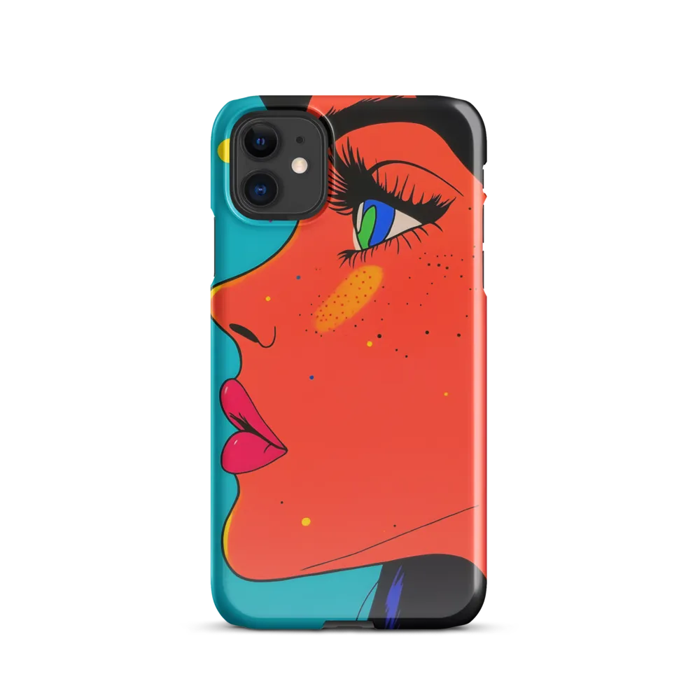 Vibrant Feminine Profile in Pop Art