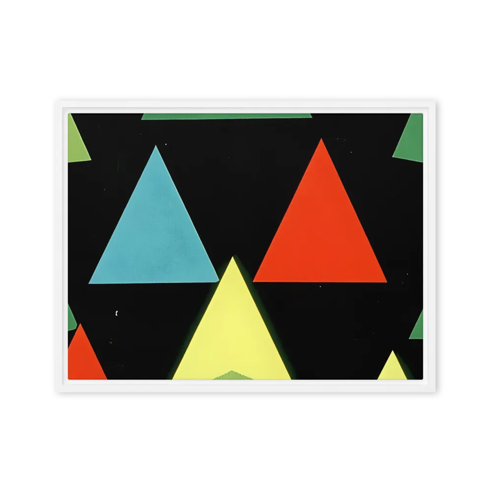Geometric Harmony in Color | Canvas with White Frame | 18″×24″