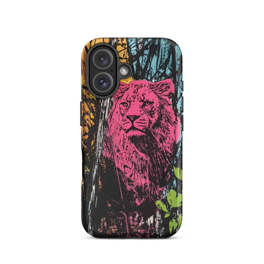 Fierce Vibrance: The Pink Lion | Phone Case