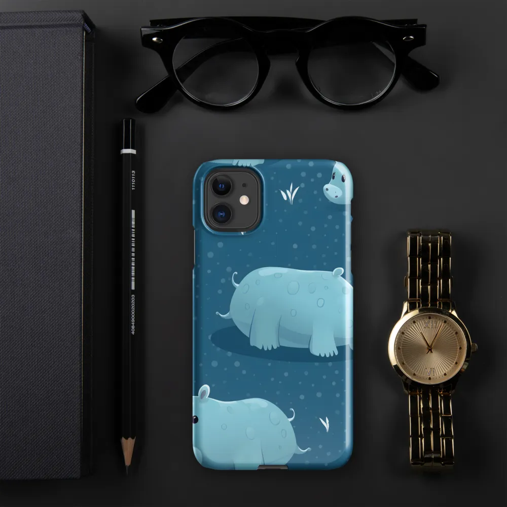 Whimsical Hippo Play | Phone Case |  11 | Snap Case | Glossy
