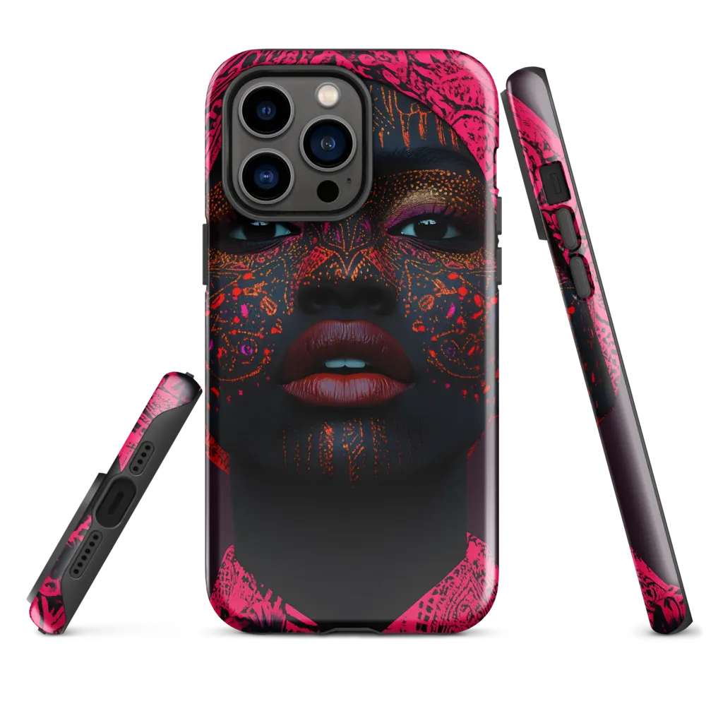 Neon Adornments: A Portrait of Cultural Expression