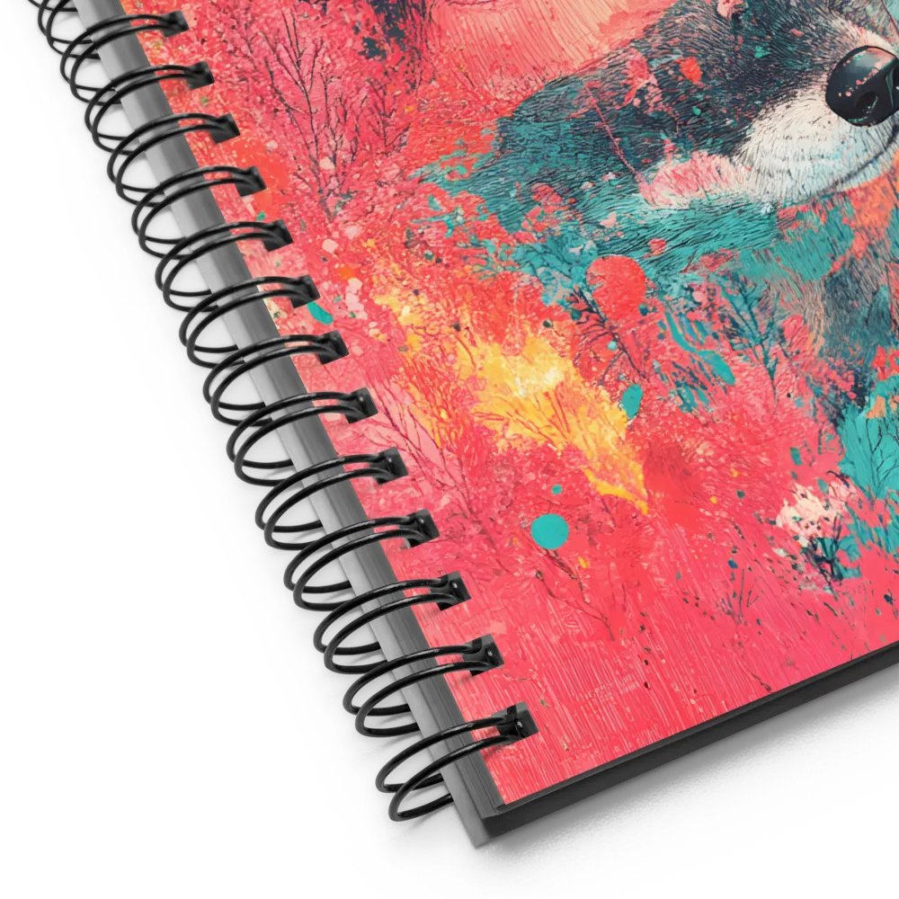 Harmony of Spirit: Girl and Wolf | Spiral Notebook