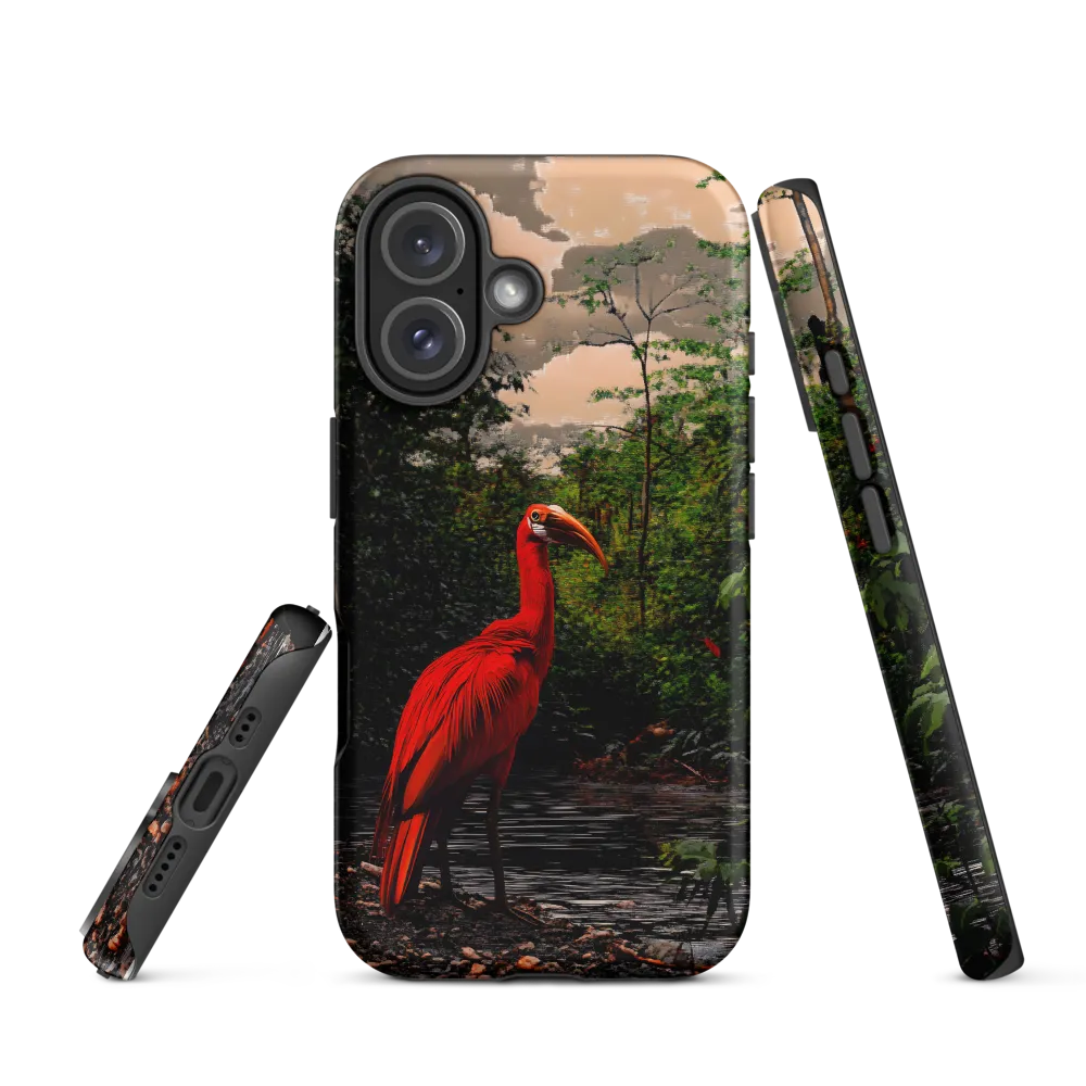 Enigmatic Elegance: The Scarlet Observer | Phone Case |  16 | Tough Case | Matte