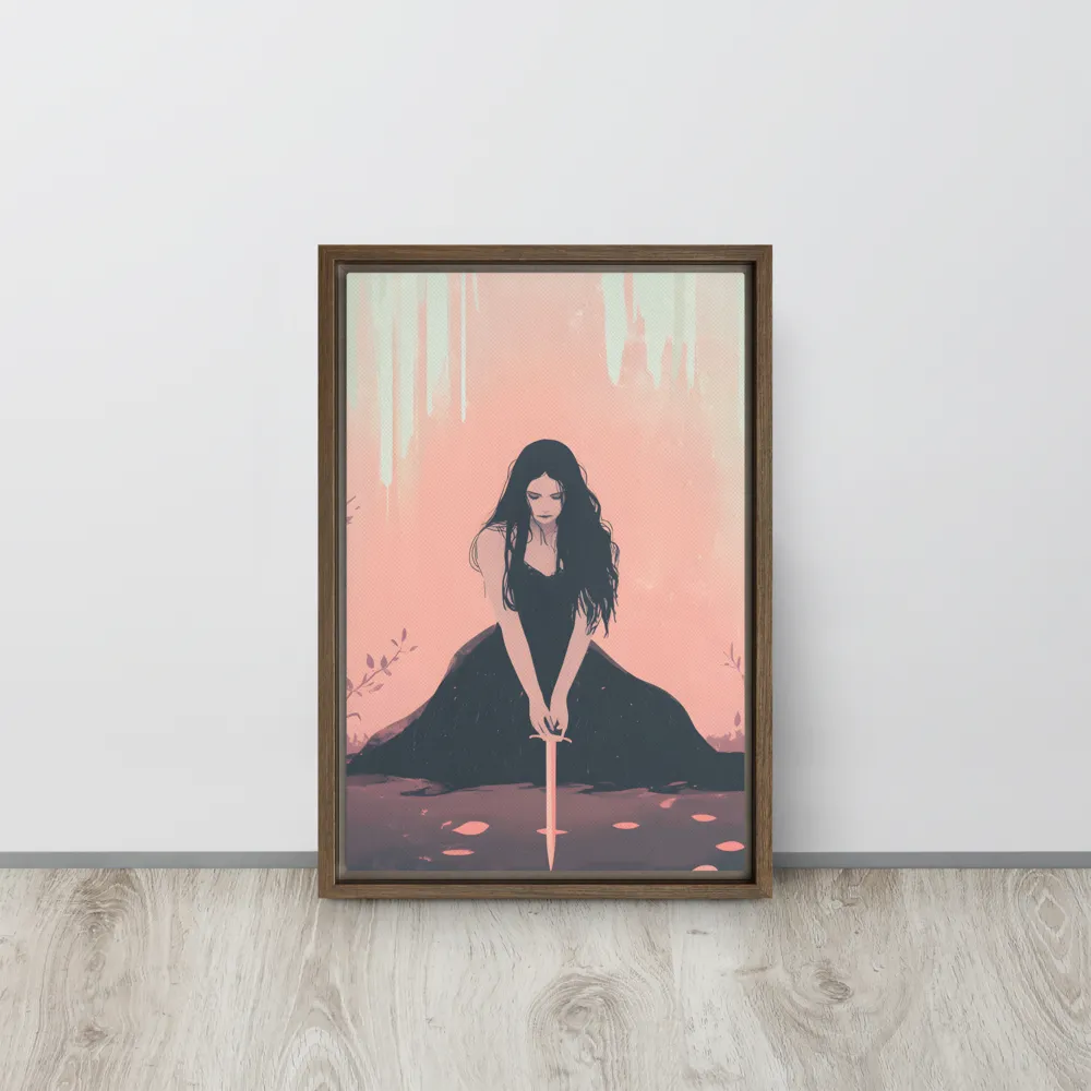 The Guardian of Solitude | Canvas with Brown Frame | 12″×18″