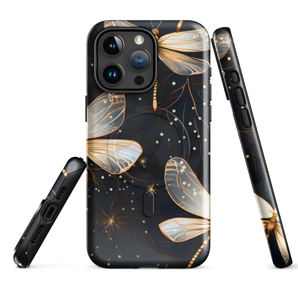 Ethereal Dance: Dragonflies in a Midnight Garden