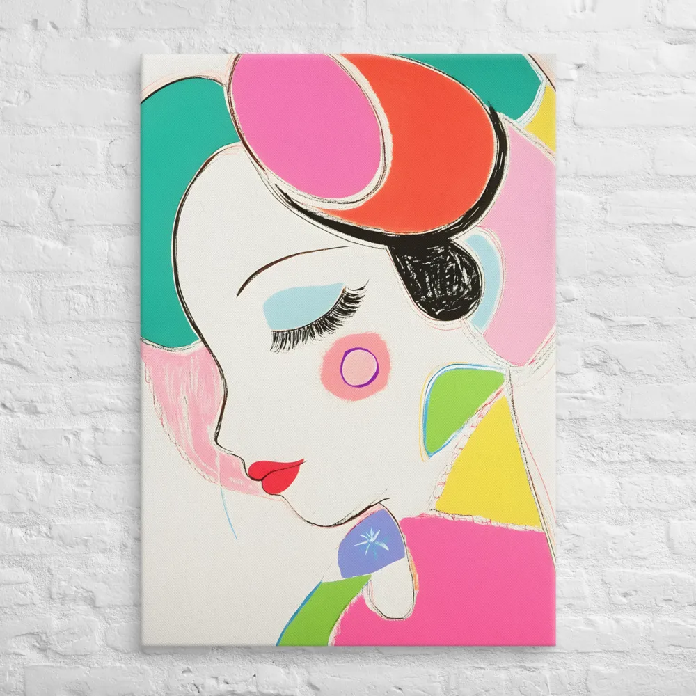 Whimsical Portrait in Colorful Abstraction | Canvas | 28″×40″